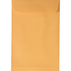 JAM Paper® Open End Envelopes, 6" x 9", Peel & Seal, Brown, Pack Of 50 Envelopes