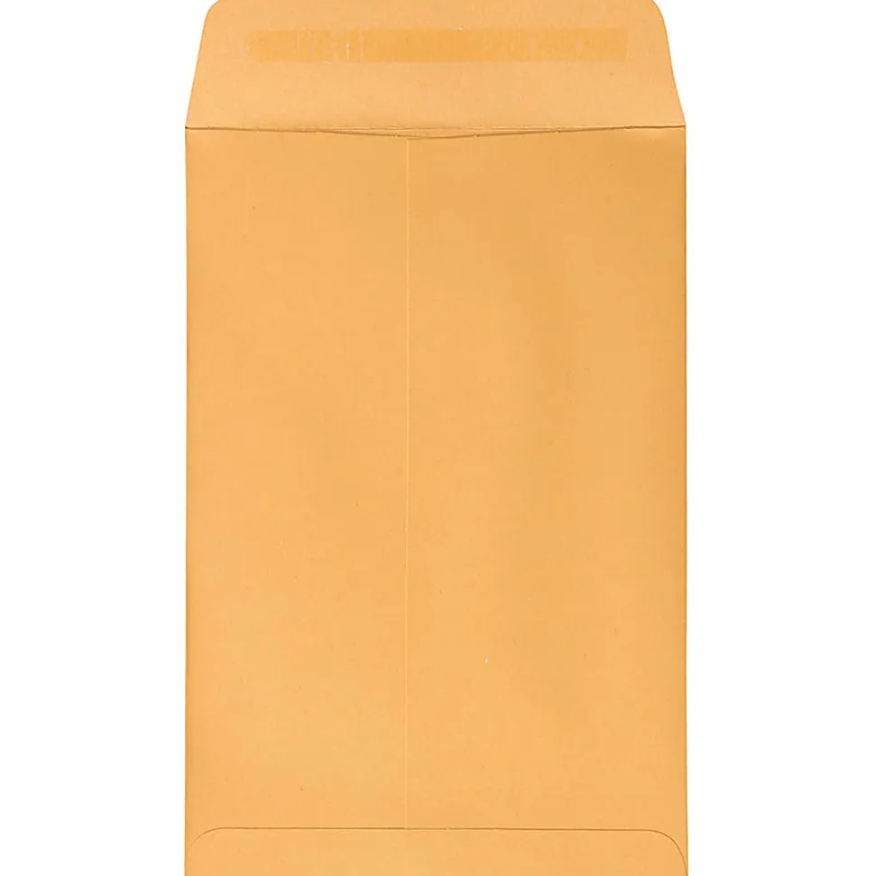 JAM Paper® Open End Envelopes, 6" x 9", Peel & Seal, Brown, Pack Of 50 Envelopes