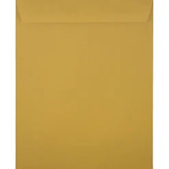 JAM Paper® Open-End Envelopes, 11-1/2" x 14-1/2", Gummed Seal, Brown Kraft, Pack Of 50 Envelopes