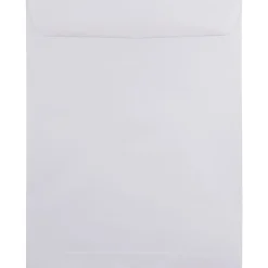 JAM PaperĀ® Open-End Envelopes, 11-1/2 x 14-1/2, Gummed Seal, White, Pack Of 50 Envelopes