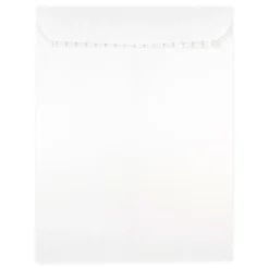JAM Paper® Open-End Envelopes, 10" x 13", Peel & Seal Closure, White, Pack Of 100 Envelopes