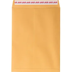 JAM Paper® Open End Envelopes, 9" x 12", Peel & Seal, Brown, Pack Of 50 Envelopes
