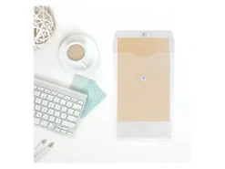 JAM Paper® Open-End Plastic Envelopes, Legal-Size, 9 3/4