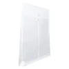 JAM Paper® Open-End Plastic Envelopes, Letter-Size, 9 3/4" x 11 3/4", Button & String Closure, Clear, Pack Of 12