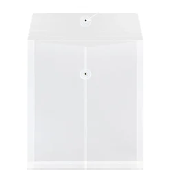 JAM Paper® Open-End Plastic Envelopes, Letter-Size, 9 3/4