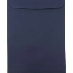JAM Paper® Open-End 10" x 13" Catalog Envelopes, Gummed Closure, Navy Blue, Pack Of 25