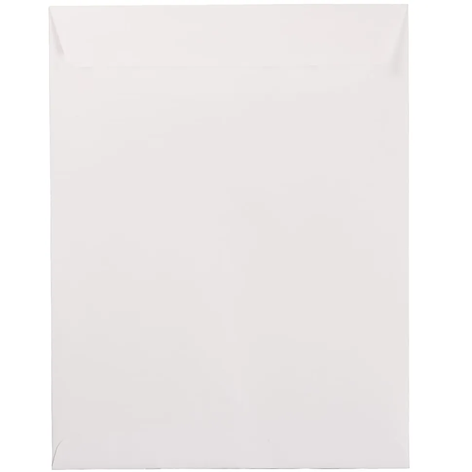 JAM Paper® Open-End 10" x 13" Catalog Envelopes, Gummed Closure, White, Pack Of 25