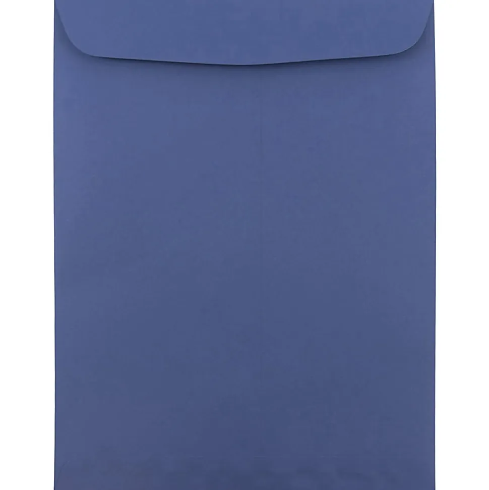 JAM Paper® Open-End 9" x 12" Catalog Envelopes, Gummed Closure #10 1/2, Presidential Blue, Pack Of 25