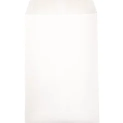 JAM Paper® Open-End 6" x 9" Envelopes, Gummed Closure, White, Pack Of 50 Envelopes