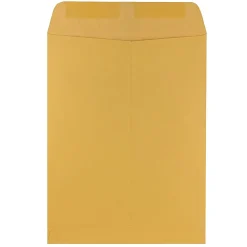 JAM PaperĀ® Open-End 9" x 12" Envelopes, Gummed Seal, Brown Kraft, Pack Of 50 Envelopes
