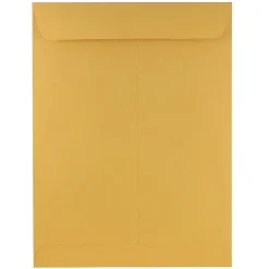 JAM Paper® Open-End 9" x 12" Envelopes, Gummed Seal, Brown Kraft, Pack Of 50 Envelopes