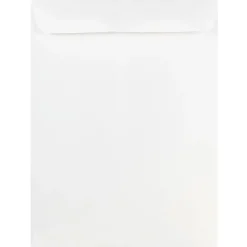 JAM PaperĀ® Open-End 9" x 12" Envelopes, Gummed Seal, White, Pack Of 50 Envelopes