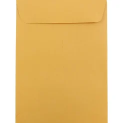 JAM Paper® Open-End  5-1/2 x 7-1/2 Manila Catalog Envelopes, Gummed Seal, Brown Kraft, Pack Of 100 Envelopes