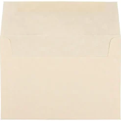 JAM Paper® Parchment Booklet Invitation Envelopes, A7, Gummed Seal, 30% Recycled, Natural, Pack Of 25