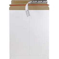 JAM Paper® Photo Mailer Envelopes, 9-3/4" x 12-1/4", White, Pack Of 6 Envelopes