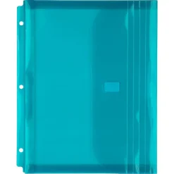 JAM Paper® Plastic Binder Envelopes With Hook-And-Loop Fastener, 8 5/8