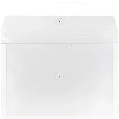 JAM Paper® Plastic Booklet Envelopes, Legal-Size, 9 3/4