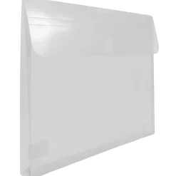 JAM Paper® Plastic Booklet Expansion Envelopes, Letter-Size, 9 3/4