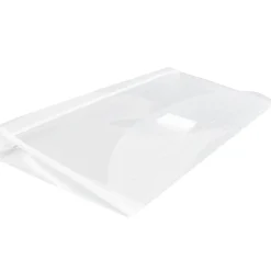 JAM Paper® #10 Plastic Envelopes, Hook and Loop Closure, Clear, Pack Of 12