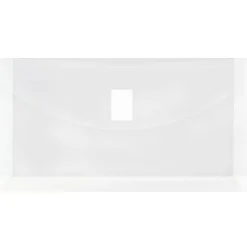 JAM Paper® #10 Plastic Envelopes, Hook and Loop Closure, Clear, Pack Of 12