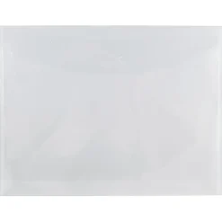 JAM Paper® Plastic Envelopes, Letter-Size, 8 7/8" x 12", Clear, Pack Of 12