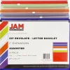 JAM Paper® Plastic Envelopes, 9-3/4" x 13", Zipper Closure, Assorted Colors, Pack Of 6 Envelopes