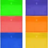 JAM Paper® Plastic Envelopes, 9-3/4" x 13", Hook & Loop Closure, Assorted Colors, Pack Of 6 Envelopes