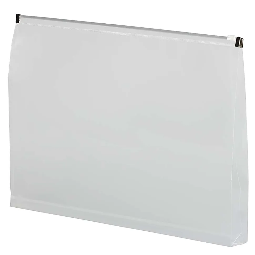 JAM Paper® Plastic Envelopes, Zipper Closure, Legal-Size, 9 1/2" x 15", Clear, Pack Of 12
