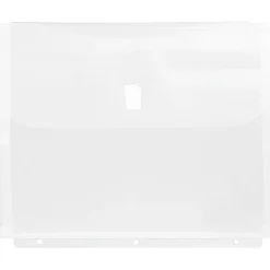 JAM Paper® Plastic 3-Hole Punch Binder Envelopes, 8-5/8