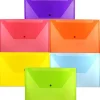 JAM Paper® Plastic Legal Booklet Envelopes, 9-3/4" x 14-1/2", Snap Closures, Assorted Colors, Pack Of 6 Envelopes