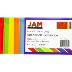 JAM Paper® Plastic Letter Booklet Envelopes, 9-3/4