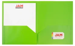 JAM Paper® Plastic 2-Pocket POP Folders, 9 1/2