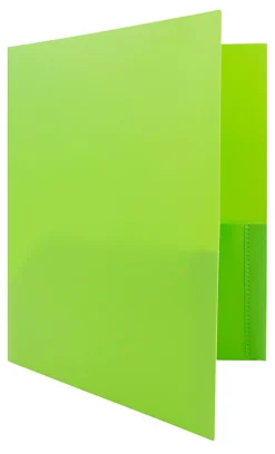JAM Paper® Plastic 2-Pocket POP Folders, 9 1/2