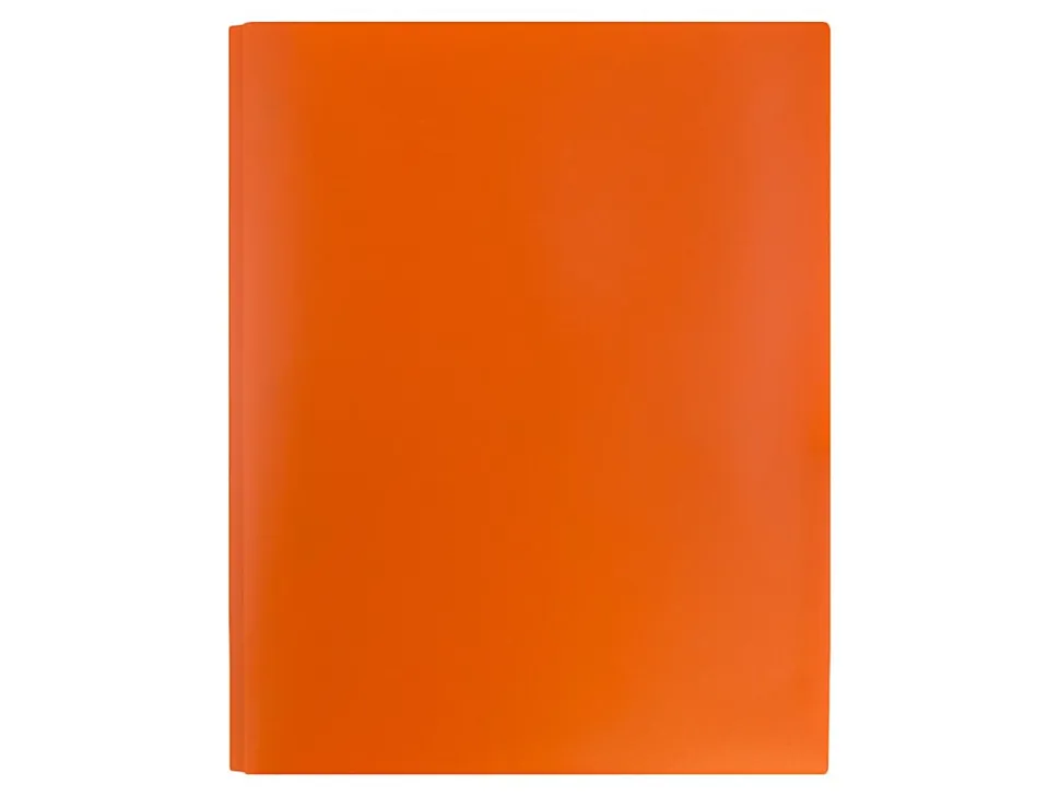 JAM Paper® Plastic 2-Pocket POP Folders with Metal Prongs Fastener Clasps, 9 1/2" x 11 1/2", Orange, Pack Of 6