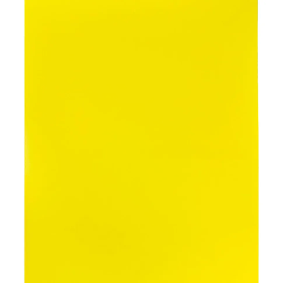 JAM Paper® Plastic 2-Pocket POP Folders, 9 1/2" x 11 1/2", Yellow, Pack Of 6