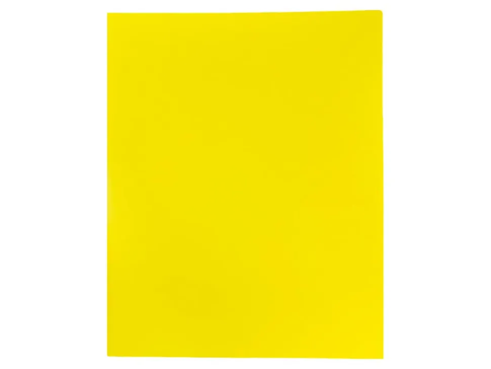 JAM Paper® Plastic 2-Pocket POP Folders, 9 1/2" x 11 1/2", Yellow, Pack Of 6