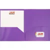 JAM Paper® Plastic 2-Pocket POP Folders, 9 1/2" x 11 1/2", Purple, Pack Of 6