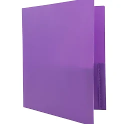 JAM Paper® Plastic 2-Pocket POP Folders, 9 1/2