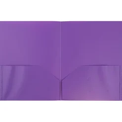 JAM Paper® Plastic 2-Pocket POP Folders, 9 1/2