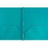 JAM Paper® Plastic 2-Pocket POP Folders with Metal Prongs Fastener Clasps, 9 1/2" x 11 1/2", Teal, Pack Of 6
