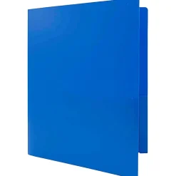 JAM Paper® Plastic 2-Pocket POP Folders, 9 1/2