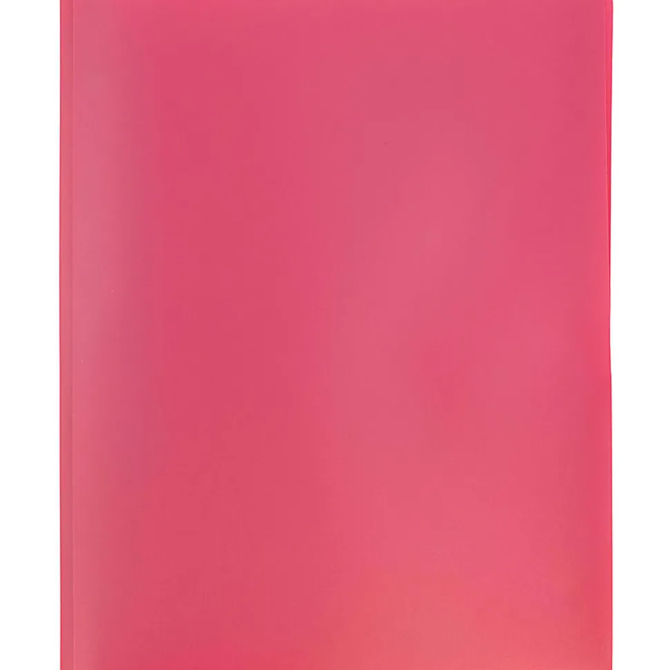 JAM Paper® Plastic 2-Pocket POP Folders with Metal Prongs Fastener Clasps, 9 1/2" x 11 1/2", Fuchsia Pink, Pack Of 6