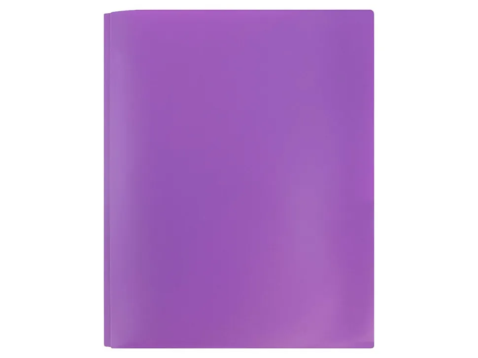 JAM Paper® Plastic 2-Pocket POP Folders with Metal Prongs Fastener Clasps, 9 1/2" x 11 1/2", Purple, Pack Of 6