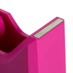 JAM Paper® Plastic Tape Dispenser, 4-1/2"H x 2-1/2"W x 1-3/4"D, Pink