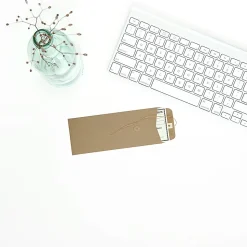 JAM Paper® Policy #10 Envelopes, Button & String Closure, 100% Recycled, Brown, Pack Of 25