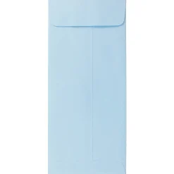 JAM Paper® #10 Policy Envelopes, Gummed Seal, Light Baby Blue, Pack Of 25