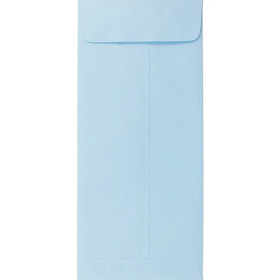 JAM Paper® #10 Policy Envelopes, Gummed Seal, Light Baby Blue, Pack Of 25