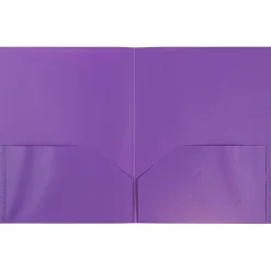 JAM Paper® POP Plastic 2-Pocket School Folders, 9-1/2