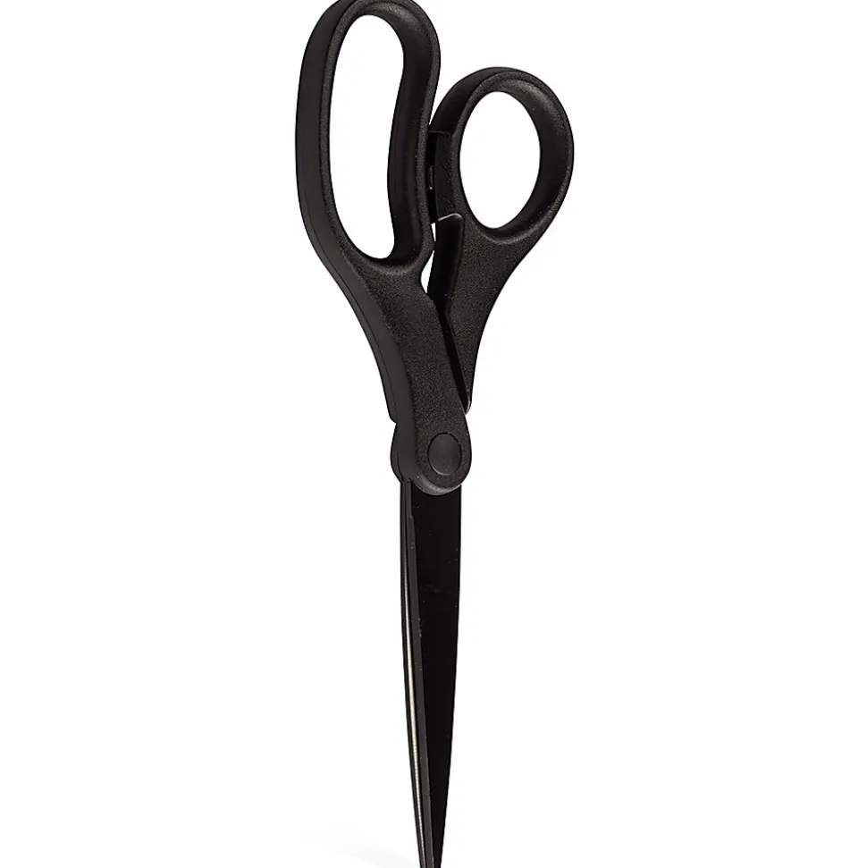 JAM Paper® Precision Scissors, 8", Pointed, Black