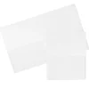 JAM Paper® Regular-Weight 2-Pocket Plastic Presentation Folders, 9" x 12", Clear, Pack Of 6
